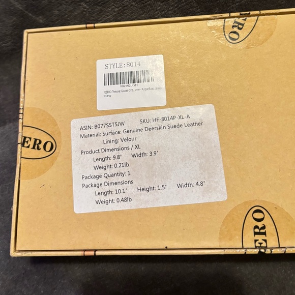 Purple Suede Ladies Gloves-XL - Picture 7 of 7